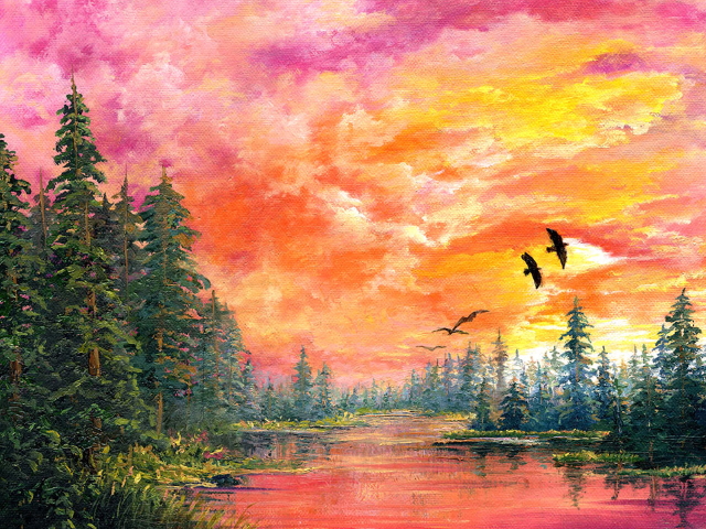 Celestial Skies - Oil on Canvas - 11x14 - $197