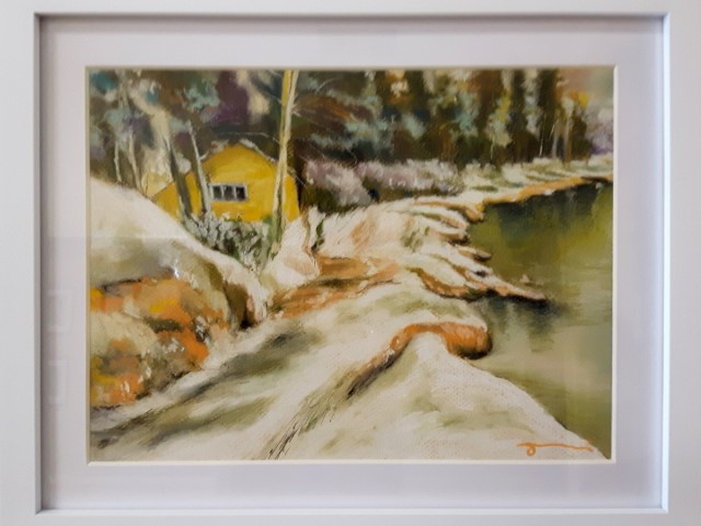 Yellow Cabin - 9×12 - Soft Pastel - $150