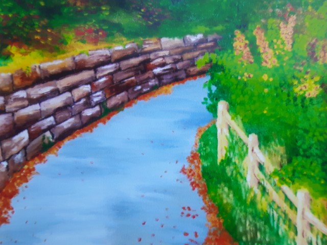 East Don River Bike Path, Toronto - $200 - 11 x 14 - Oil on canvas