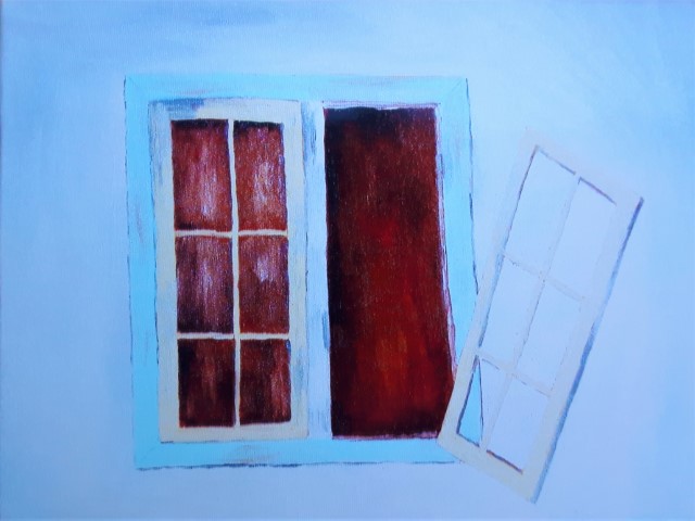 Kundras Cabin Interior, Camp Naivelte, Brampton - $200 - 9 x 12 - Oil on canvas