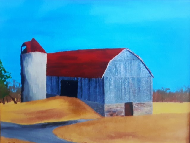 Markham Barn - $200 - 11 x 14 - Oil on canvas