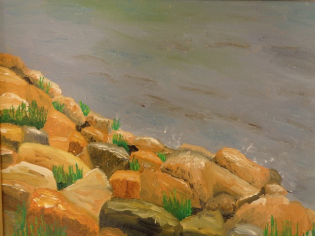 New Haven Shoreline, Connecticut - $200 - 11 x 14 - Oil on canvas