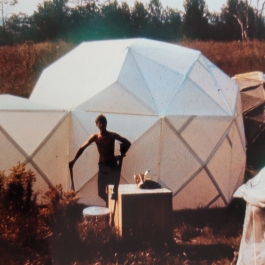 Tom Hinton with Dome Structure